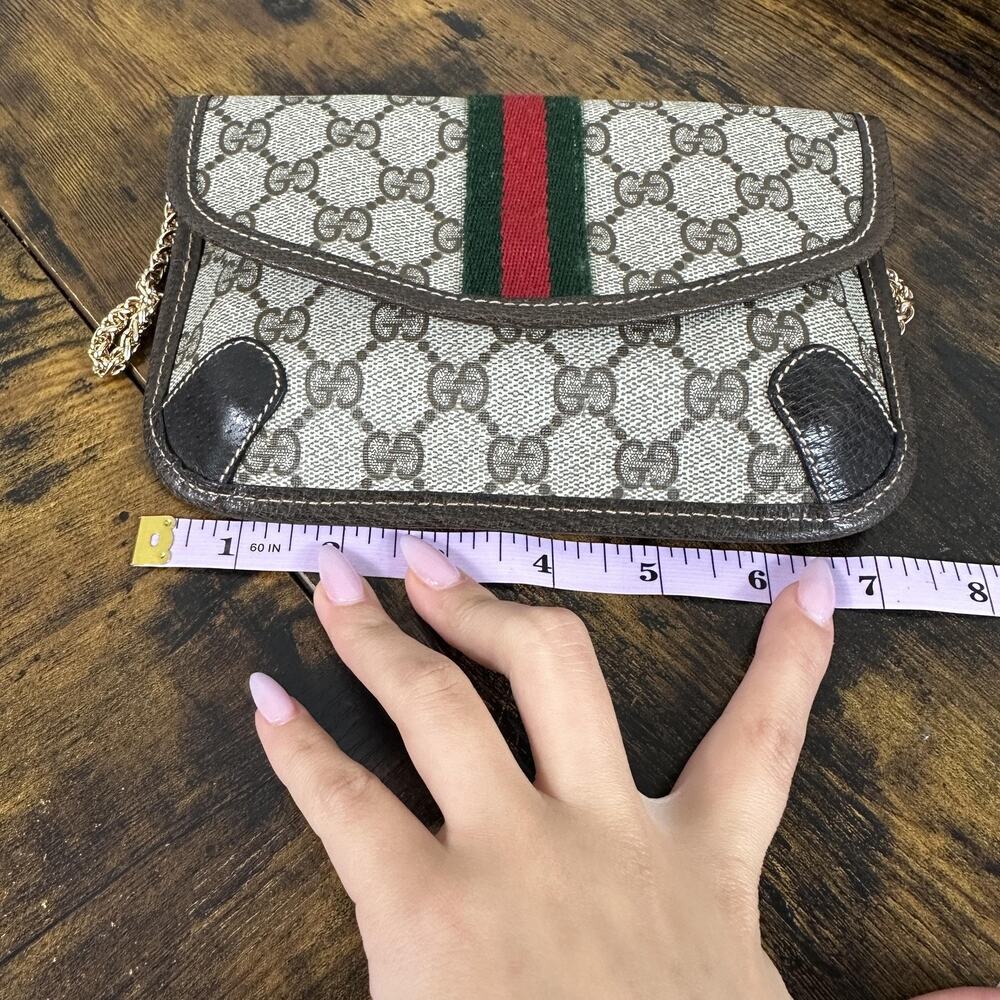 Gucci Accessory Collection Crossbody Bag Clutch GG Monogram Vintage Authentic - Picture 16 of 16